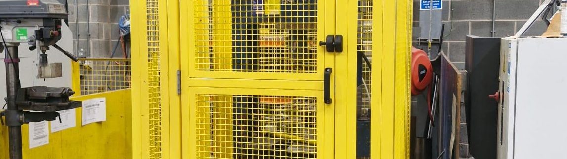 Machine guarding created by Broadbent FabGuard's staff of experts in fabrication.